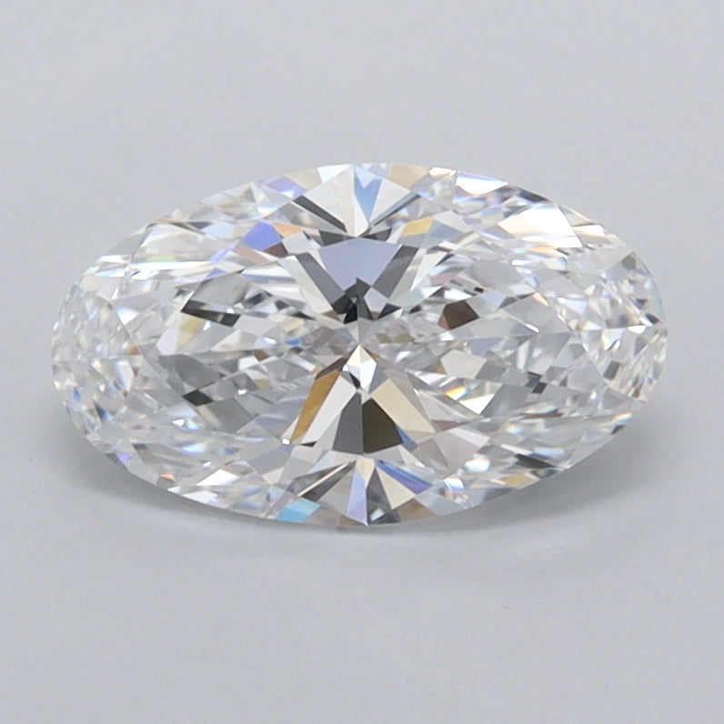 1.00 Carat Oval Shaped, Ideal Cut, D Color, IF Clarity, IGI Certified Lab Grown Diamond