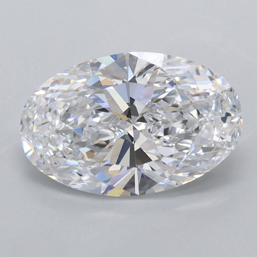 1.55 Carat Oval Shaped, Ideal Cut, D Color, VVS1 Clarity, IGI Certified Lab Grown Diamond