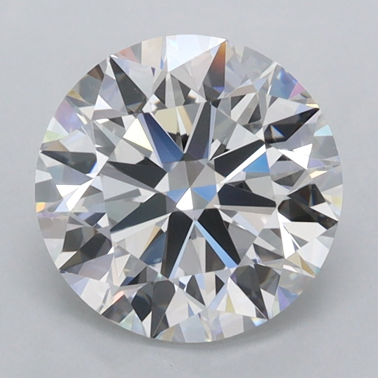 2.06 Carat Round Shaped, Ideal Cut, D Color, FL Clarity, IGI Certified Lab Grown Diamond