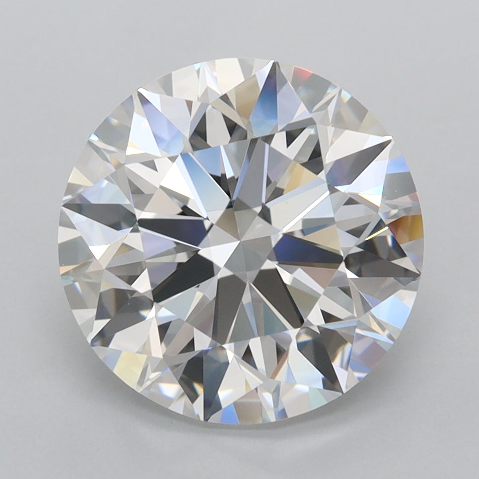 3.84 Carat Round Shaped, Excellent Cut, D Color, FL Clarity, IGI Certified Lab Grown Diamond