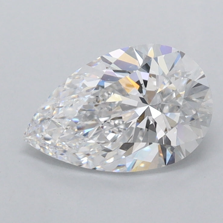 1.04 Carat Pear Shaped, Ideal Cut, D Color, FL Clarity, IGI Certified Lab Grown Diamond
