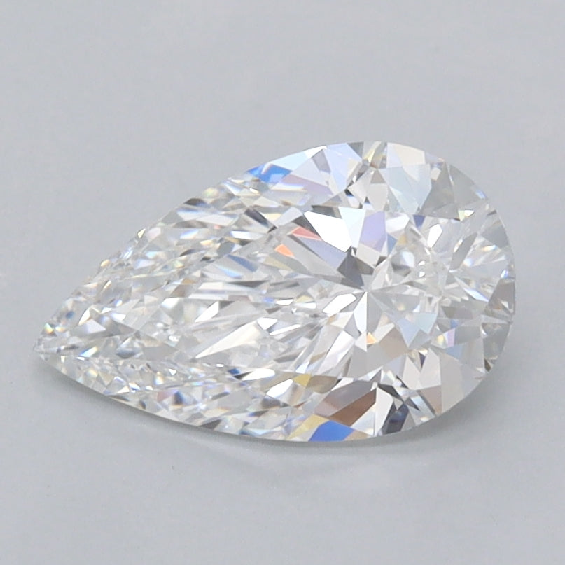 1.14 Carat Pear Shaped, Ideal Cut, D Color, FL Clarity, IGI Certified Lab Grown Diamond