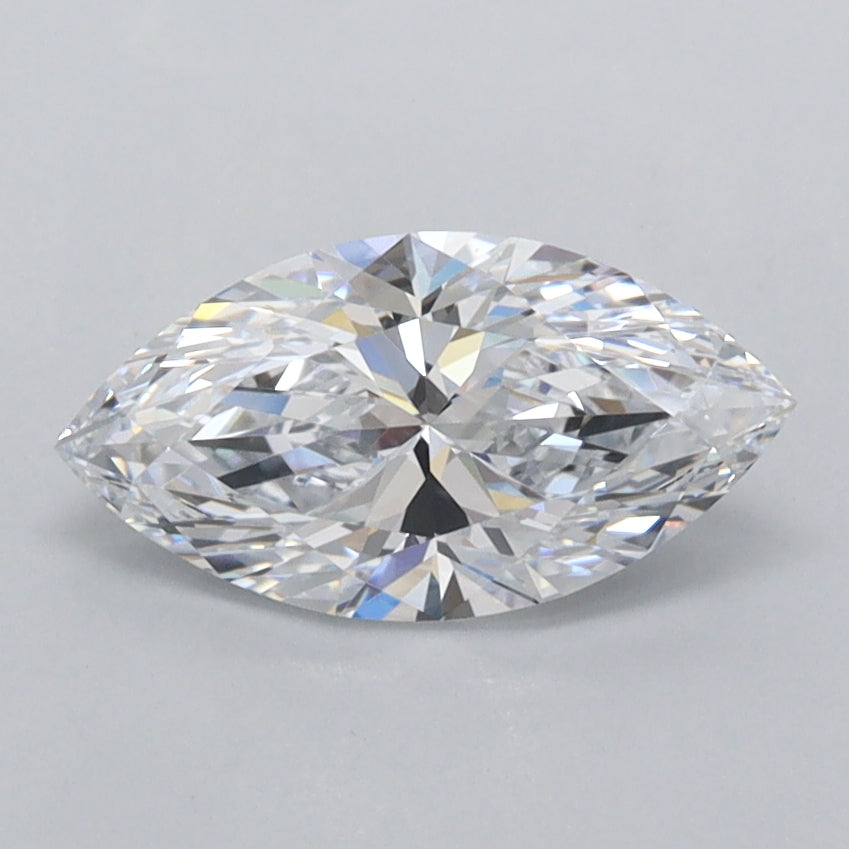 1.01 Carat Marquise Shaped, Ideal Cut, D Color, FL Clarity, IGI Certified Lab Grown Diamond