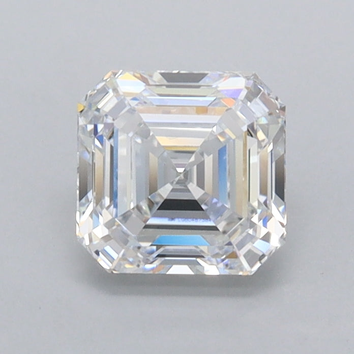 0.97 Carat Asscher Shaped, Ideal Cut, D Color, VVS2 Clarity, IGI Certified Lab Grown Diamond