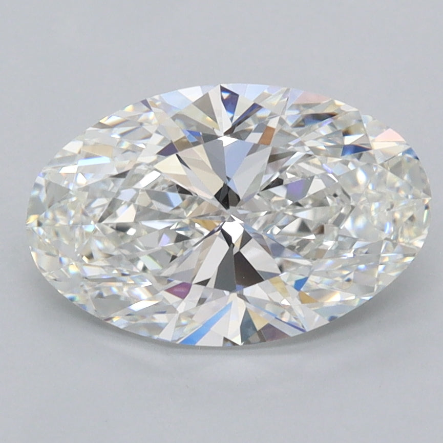 2.02 Carat Oval Shaped, Ideal Cut, E Color, FL Clarity, IGI Certified Lab Grown Diamond