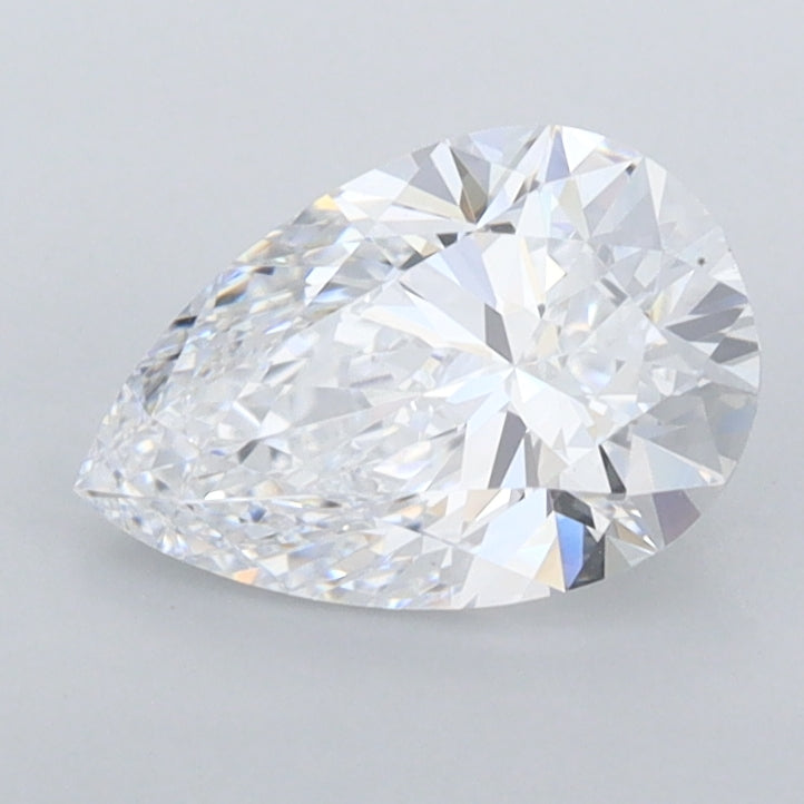 1.14 Carat Pear Shaped, Ideal Cut, D Color, FL Clarity, IGI Certified Lab Grown Diamond