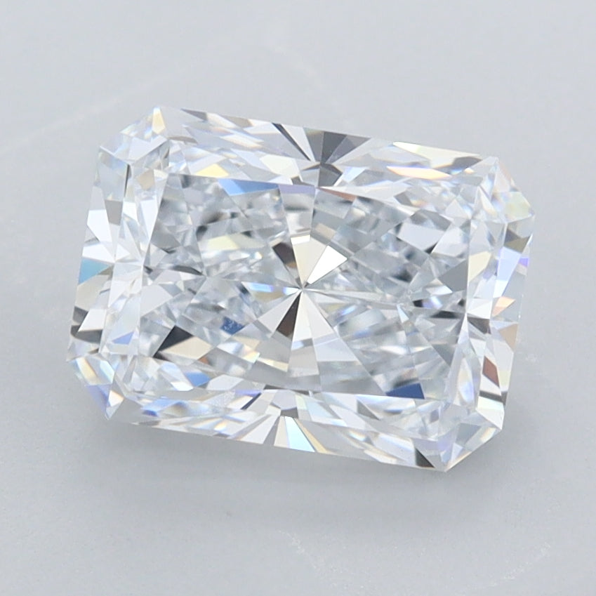 2.14 Carat Radiant Shaped, Ideal Cut, E Color, VVS1 Clarity, IGI Certified Lab Grown Diamond
