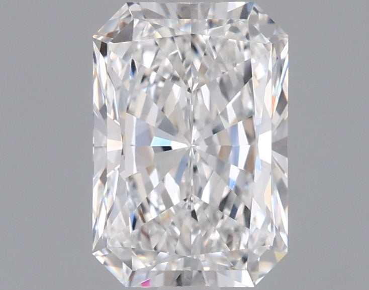0.96 Carat Radiant Shaped, Excellent Cut, D Color, VVS2 Clarity, IGI Certified Lab Grown Diamond