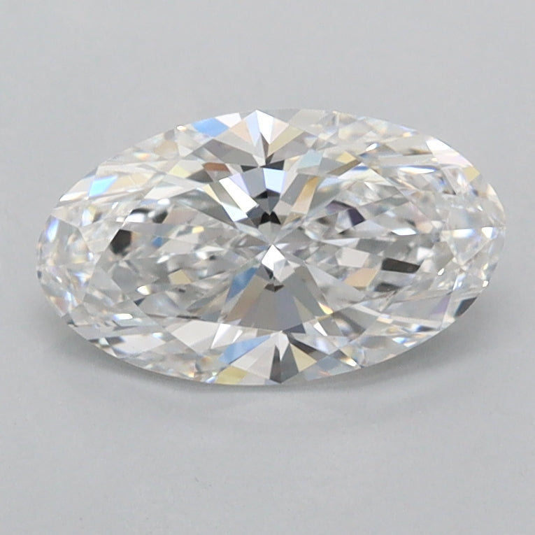 1.03 Carat Oval Shaped, Ideal Cut, D Color, FL Clarity, IGI Certified Lab Grown Diamond
