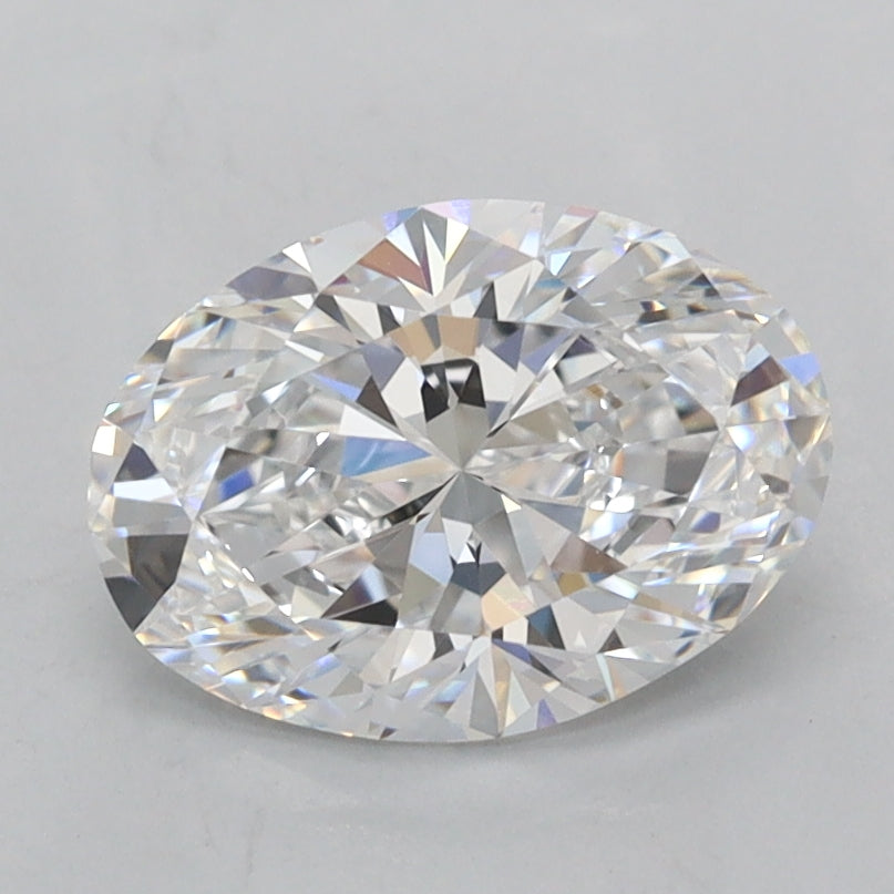 1.57 Carat Oval Shaped, Ideal Cut, D Color, FL Clarity, IGI Certified Lab Grown Diamond