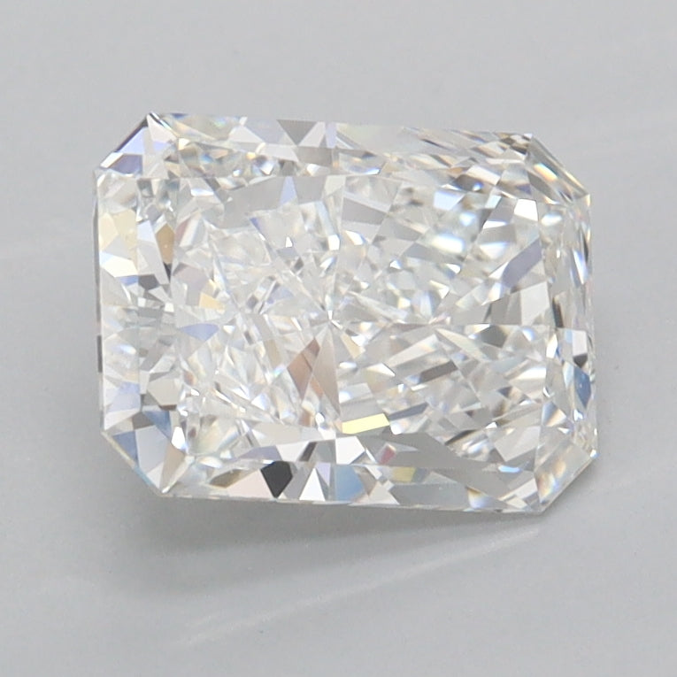 1.51 Carat Radiant Shaped, Excellent Cut, E Color, FL Clarity, IGI Certified Lab Grown Diamond