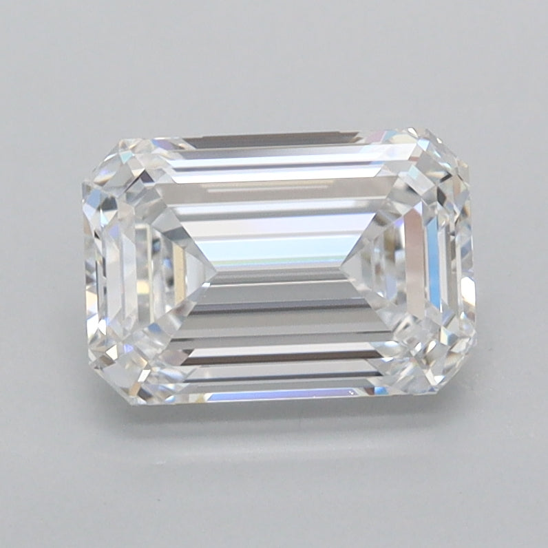 1.41 Carat Emerald Shaped, Ideal Cut, D Color, VVS1 Clarity, IGI Certified Lab Grown Diamond