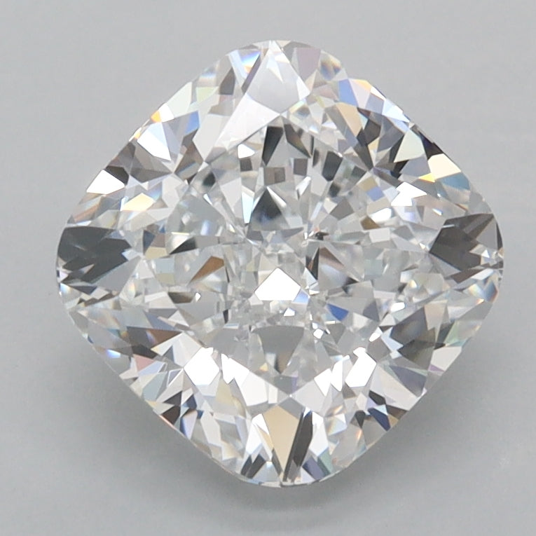 2.54 Carat Cushion Shaped, Ideal Cut, D Color, FL Clarity, IGI Certified Lab Grown Diamond