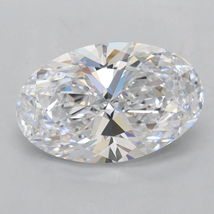 1.03 Carat Oval Shaped, Excellent Cut, D Color, FL Clarity, IGI Certified Lab Grown Diamond