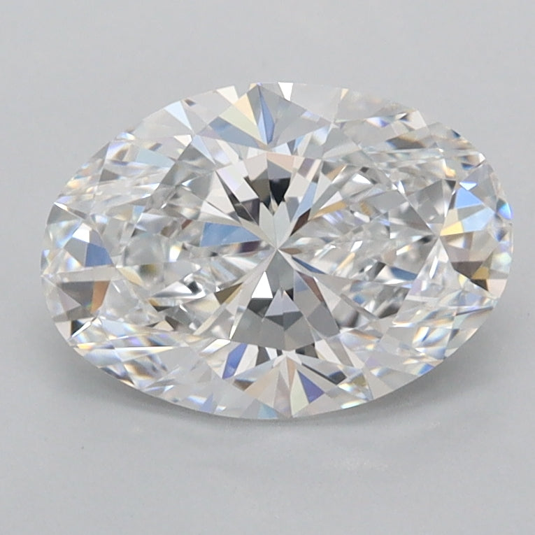 1.56 Carat Oval Shaped, Excellent Cut, D Color, FL Clarity, IGI Certified Lab Grown Diamond
