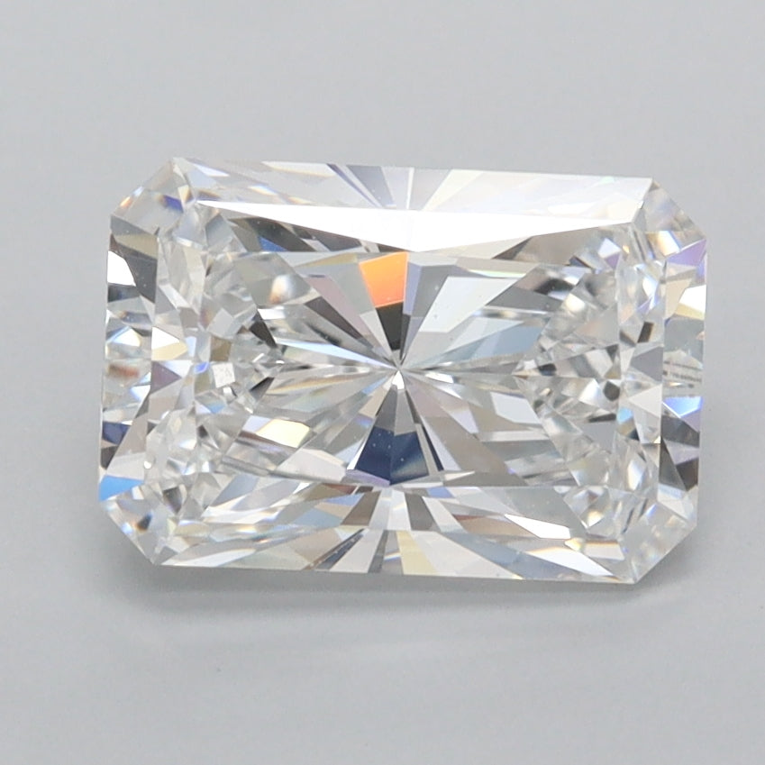 2.07 Carat Radiant Shaped, Excellent Cut, E Color, FL Clarity, IGI Certified Lab Grown Diamond