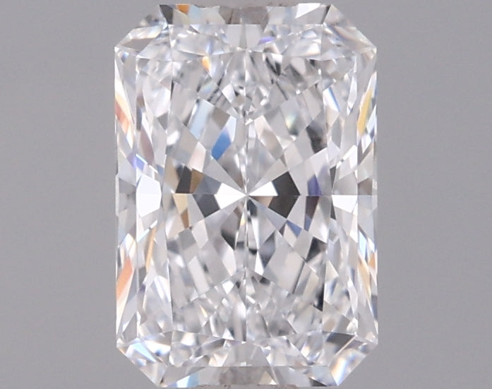 0.97 Carat Radiant Shaped, Ideal Cut, D Color, VVS2 Clarity, IGI Certified Lab Grown Diamond