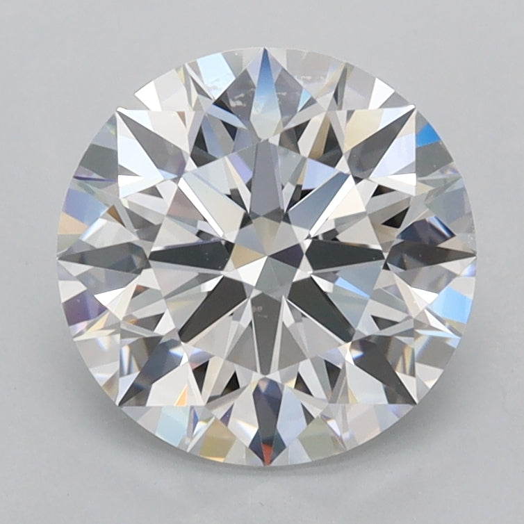 2.08 Carat Round Shaped, E Color, VVS1 Clarity, GCAL Certified Lab Grown Diamond