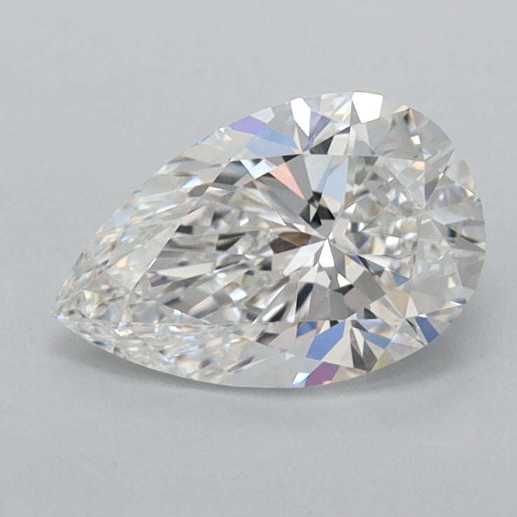 1.00 Carat Pear Shaped, Ideal Cut, D Color, FL Clarity, IGI Certified Lab Grown Diamond