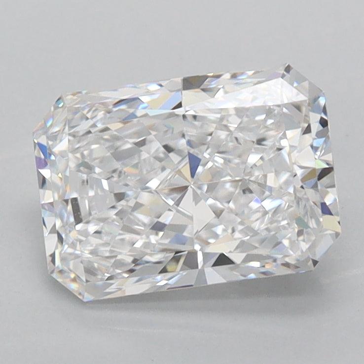 1.55 Carat Radiant Shaped, Ideal Cut, D Color, VVS1 Clarity, IGI Certified Lab Grown Diamond