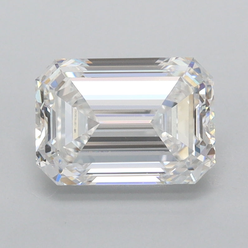 1.59 Carat Emerald Shaped, Ideal Cut, D Color, FL Clarity, IGI Certified Lab Grown Diamond