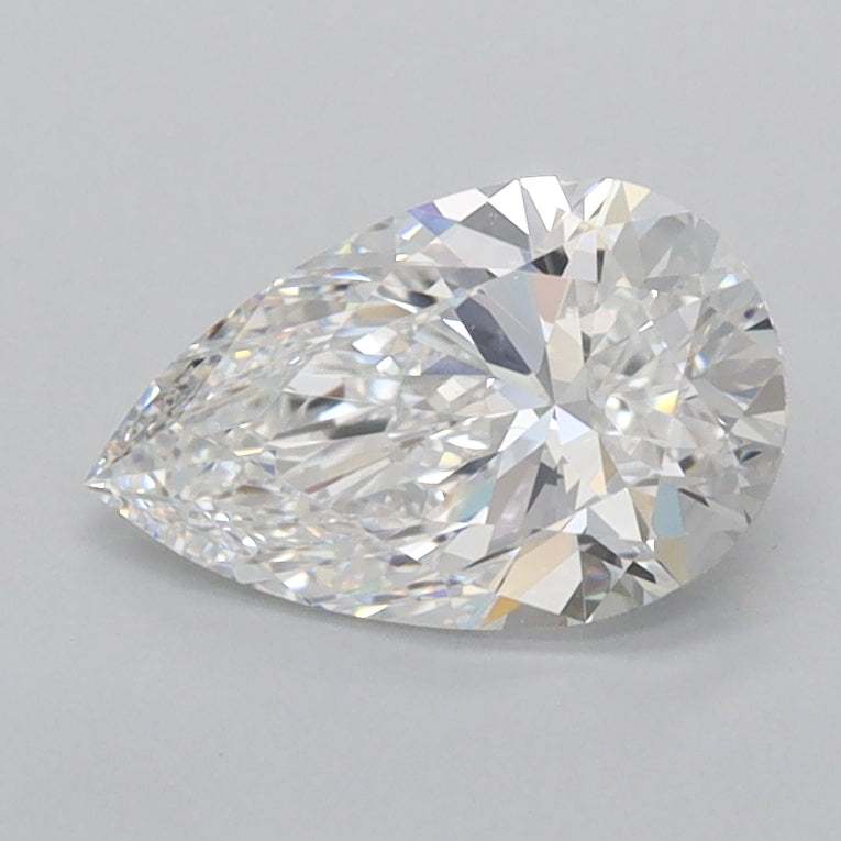 1.06 Carat Pear Shaped, Excellent Cut, D Color, FL Clarity, IGI Certified Lab Grown Diamond