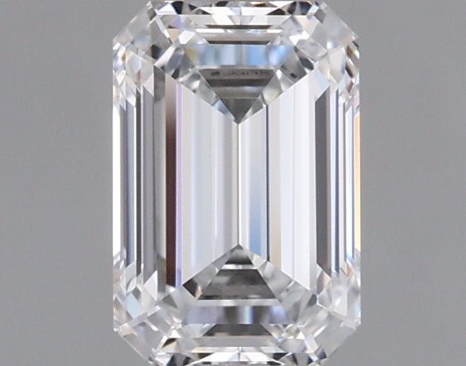 0.95 Carat Emerald Shaped, Ideal Cut, D Color, VVS2 Clarity, IGI Certified Lab Grown Diamond