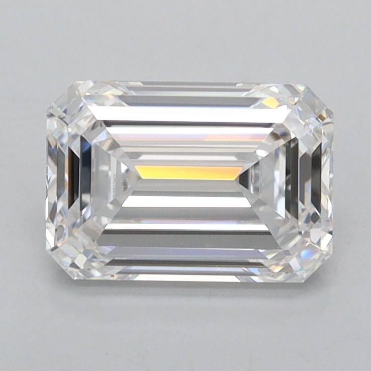 1.51 Carat Emerald Shaped, Ideal Cut, D Color, FL Clarity, IGI Certified Lab Grown Diamond