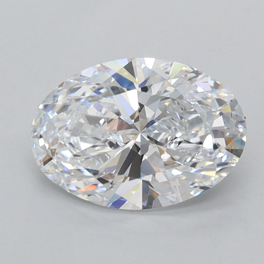 1.78 Carat Oval Shaped, Ideal Cut, D Color, FL Clarity, IGI Certified Lab Grown Diamond