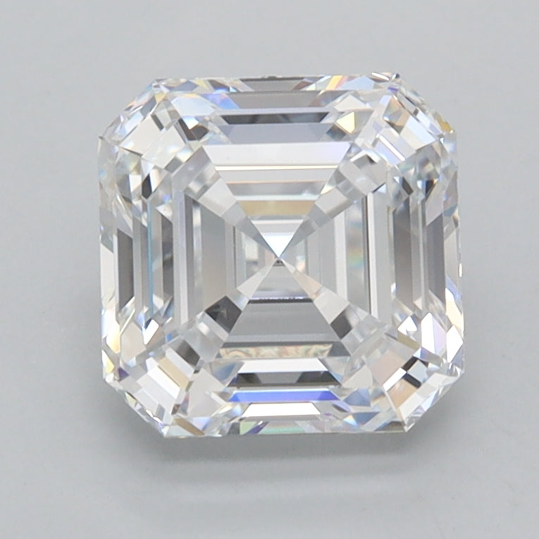 2.10 Carat Asscher Shaped, Ideal Cut, D Color, FL Clarity, IGI Certified Lab Grown Diamond