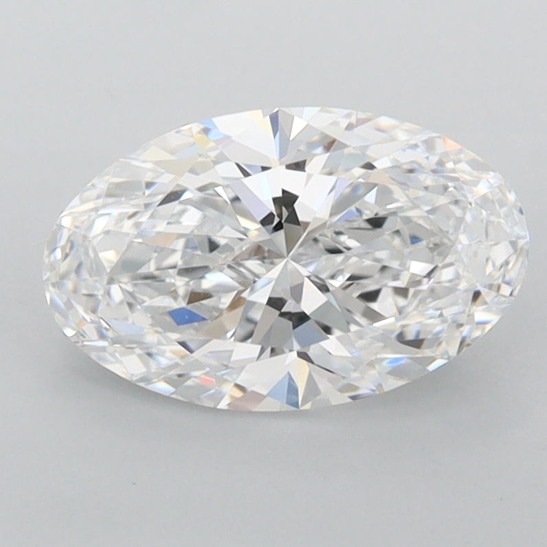 1.43 Carat Oval Shaped, Ideal Cut, D Color, FL Clarity, IGI Certified Lab Grown Diamond