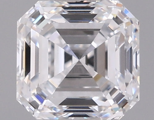 0.97 Carat Asscher Shaped, Ideal Cut, D Color, VS1 Clarity, IGI Certified Lab Grown Diamond