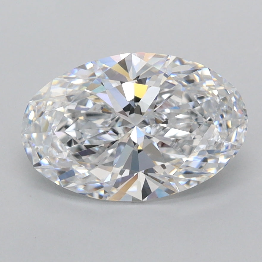 1.81 Carat Oval Shaped, Ideal Cut, D Color, FL Clarity, IGI Certified Lab Grown Diamond