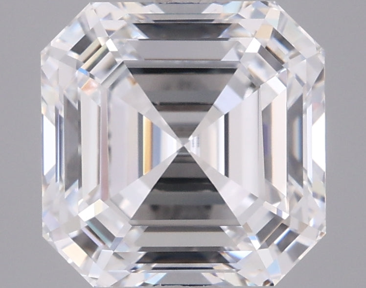 3.83 Carat Asscher Shaped, Ideal Cut, E Color, VVS1 Clarity, IGI Certified Lab Grown Diamond