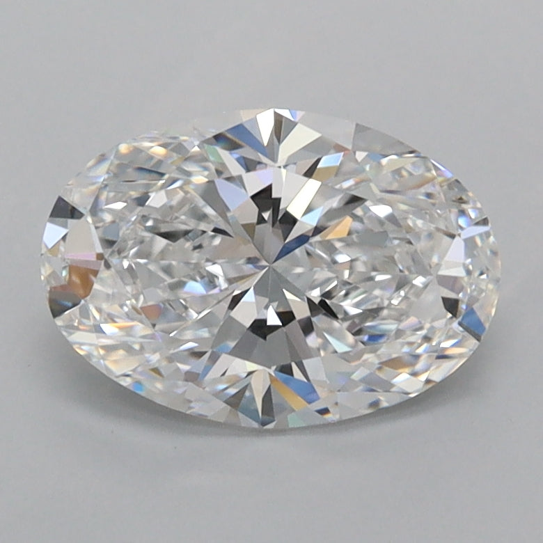 1.55 Carat Oval Shaped, Ideal Cut, D Color, FL Clarity, IGI Certified Lab Grown Diamond