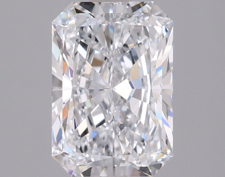 1.64 Carat Radiant Shaped, Ideal Cut, D Color, VVS1 Clarity, IGI Certified Lab Grown Diamond