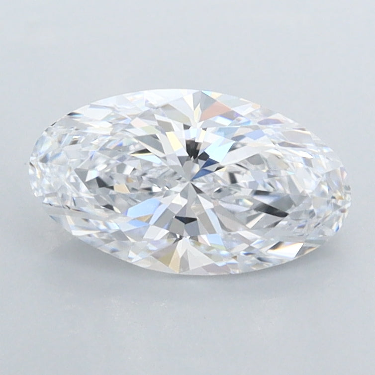 0.93 Carat Oval Shaped, Ideal Cut, D Color, IF Clarity, IGI Certified Lab Grown Diamond
