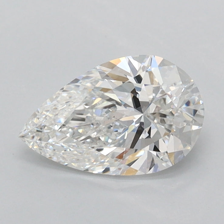 0.95 Carat Pear Shaped, Ideal Cut, E Color, FL Clarity, IGI Certified Lab Grown Diamond