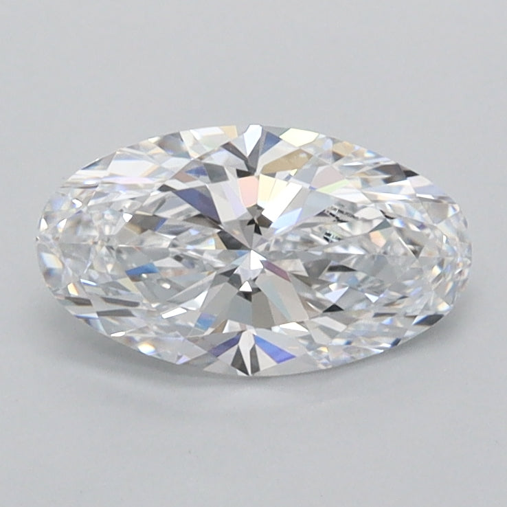 0.93 Carat Oval Shaped, Ideal Cut, D Color, VVS1 Clarity, IGI Certified Lab Grown Diamond