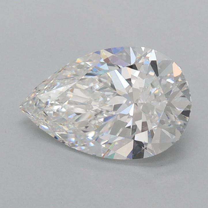 0.98 Carat Pear Shaped, Ideal Cut, E Color, FL Clarity, IGI Certified Lab Grown Diamond