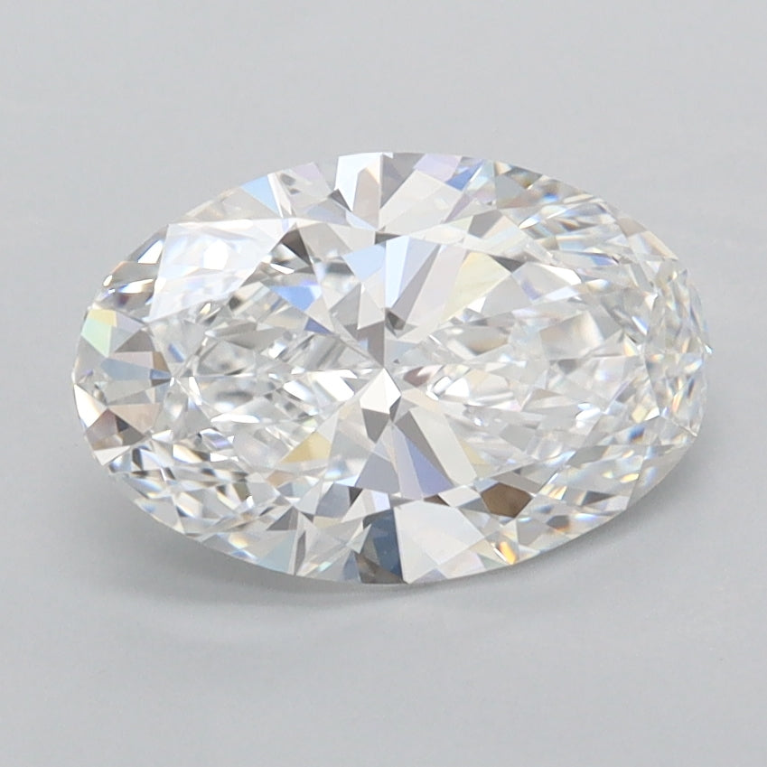 1.79 Carat Oval Shaped, Ideal Cut, D Color, FL Clarity, IGI Certified Lab Grown Diamond