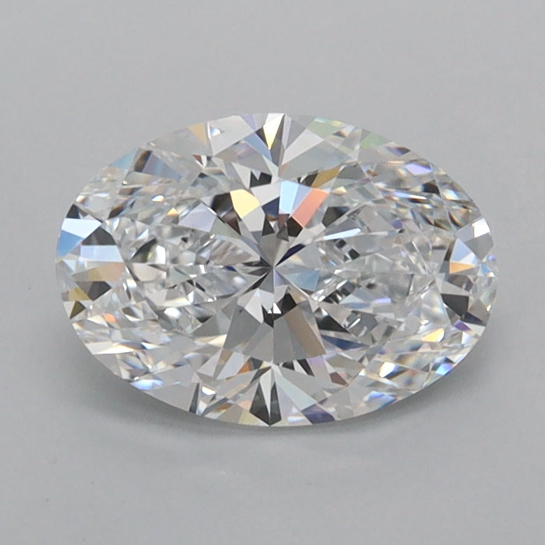1.46 Carat Oval Shaped, Ideal Cut, D Color, FL Clarity, IGI Certified Lab Grown Diamond
