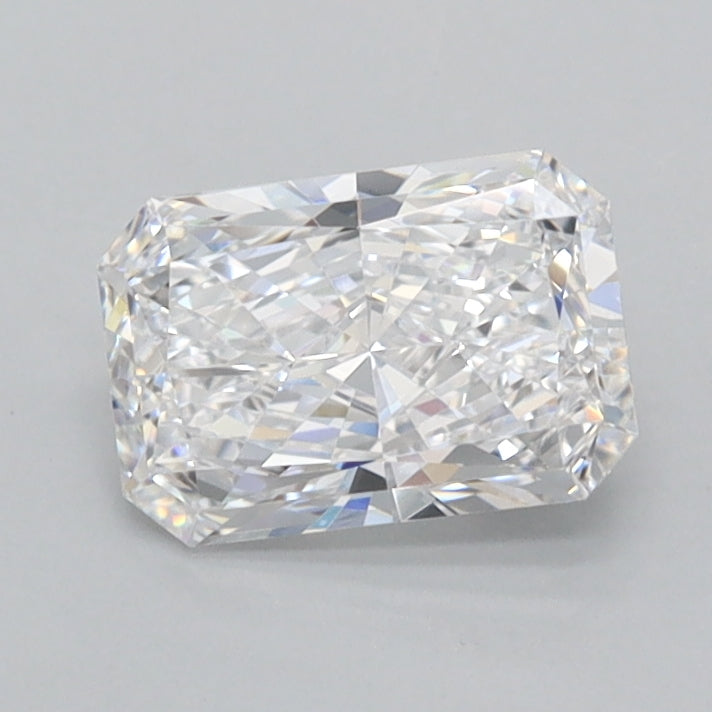 0.98 Carat Radiant Shaped, Ideal Cut, D Color, FL Clarity, IGI Certified Lab Grown Diamond