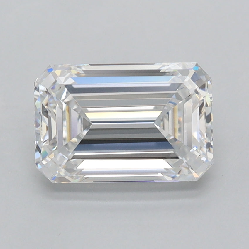 1.95 Carat Emerald Shaped, Ideal Cut, D Color, FL Clarity, IGI Certified Lab Grown Diamond