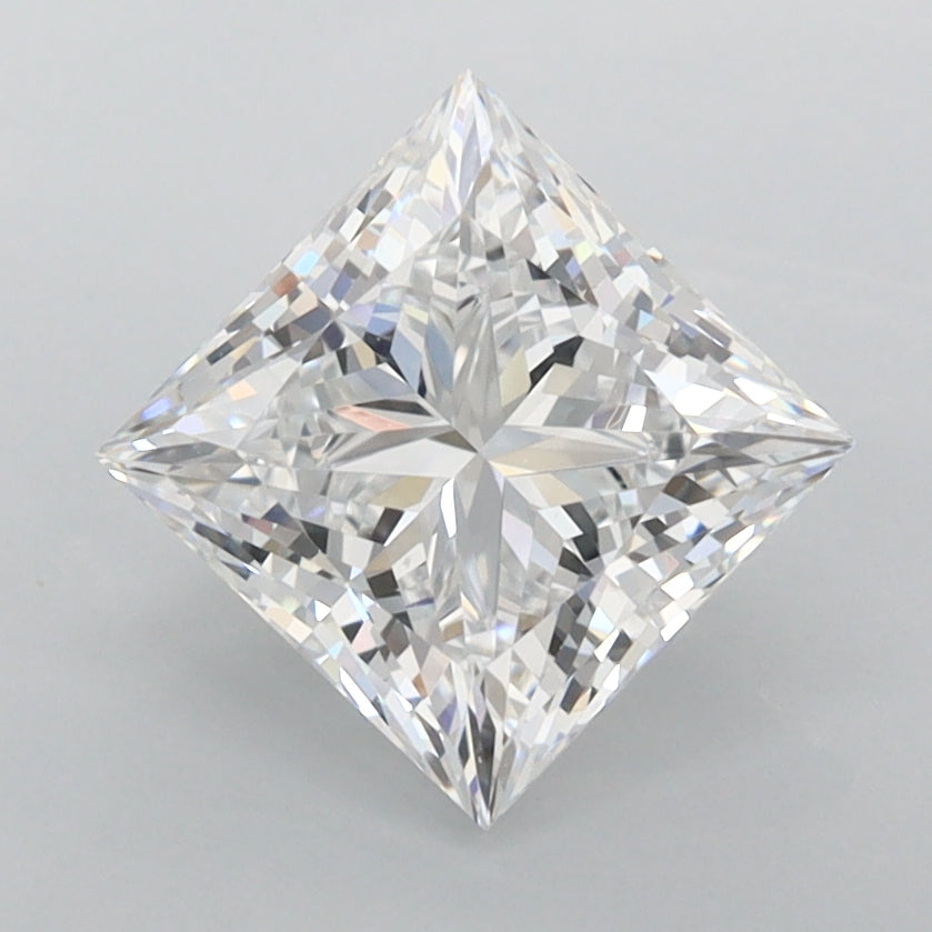 1.97 Carat Princess Shaped, Ideal Cut, D Color, FL Clarity, IGI Certified Lab Grown Diamond