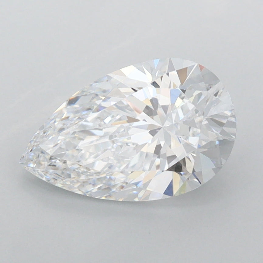 1.51 Carat Pear Shaped, Excellent Cut, E Color, FL Clarity, IGI Certified Lab Grown Diamond