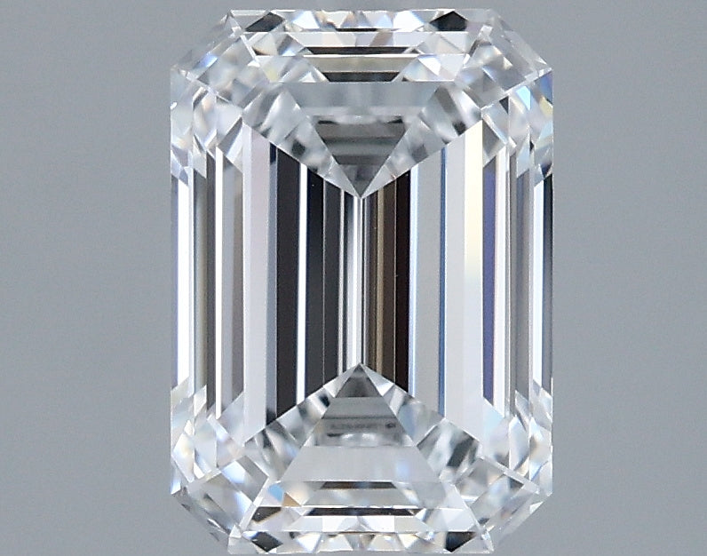 1.92 Carat Emerald Shaped, Ideal Cut, D Color, VVS1 Clarity, IGI Certified Lab Grown Diamond
