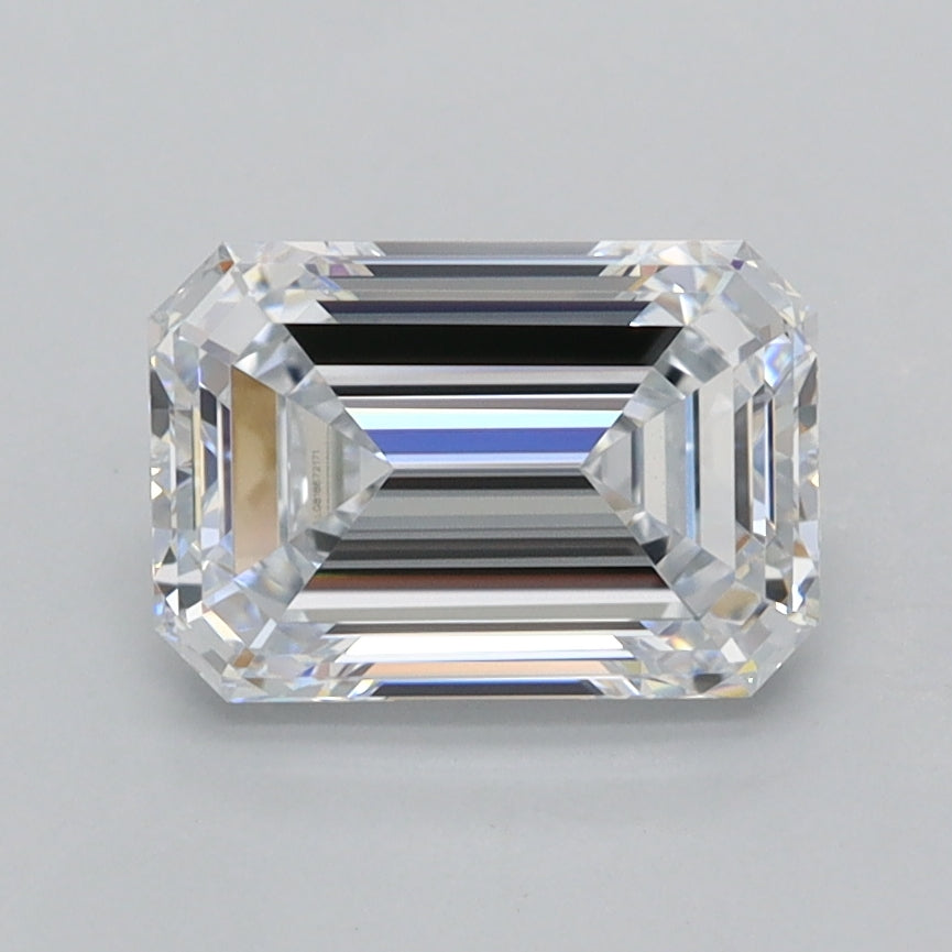 1.97 Carat Emerald Shaped, Ideal Cut, E Color, FL Clarity, IGI Certified Lab Grown Diamond
