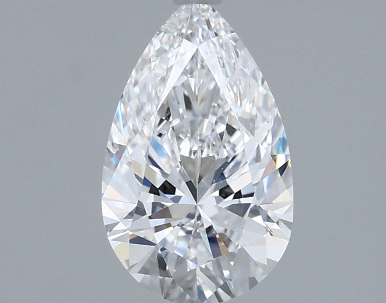0.97 Carat Pear Shaped, Excellent Cut, D Color, VVS2 Clarity, IGI Certified Lab Grown Diamond