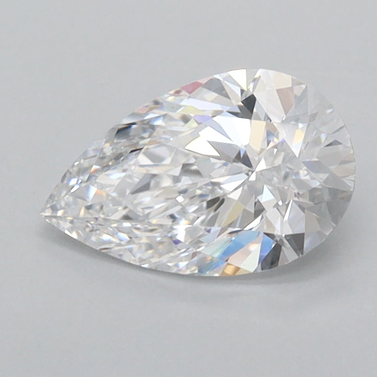 0.93 Carat Pear Shaped, Ideal Cut, D Color, IF Clarity, IGI Certified Lab Grown Diamond